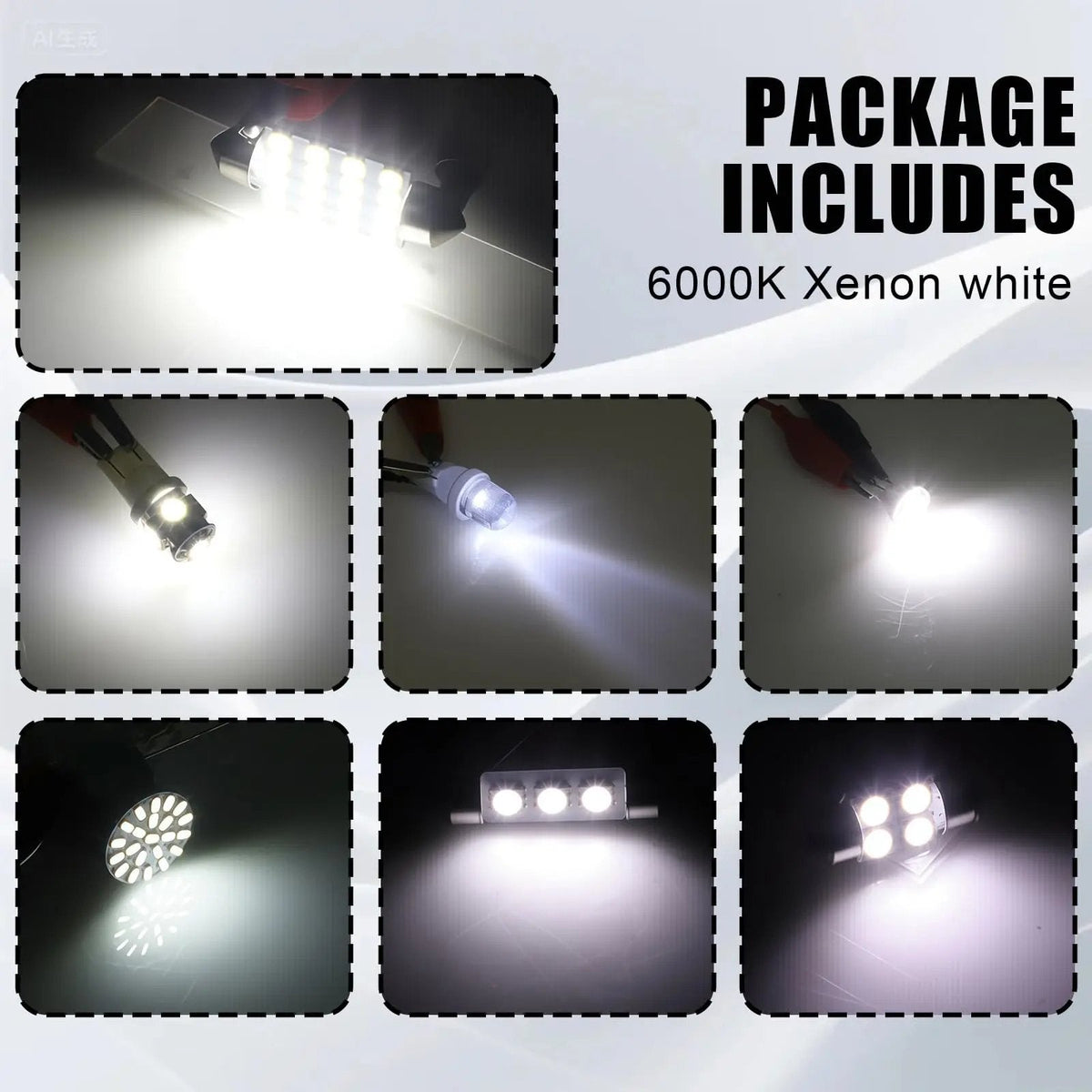 Super Bright White Interior Car Lights Kit Set