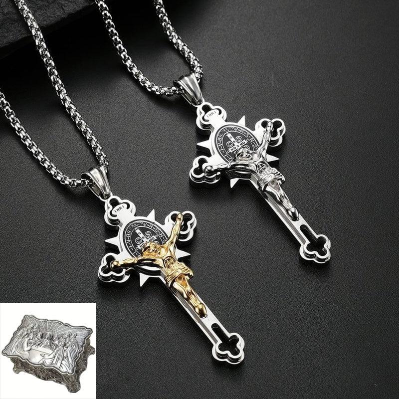St. Benedict Exorcism Cross - Bless you and your family - BGCOPPER