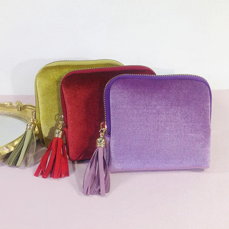 Jewelry zippered pocket case Travel Jewelry Bag Portable Organizer