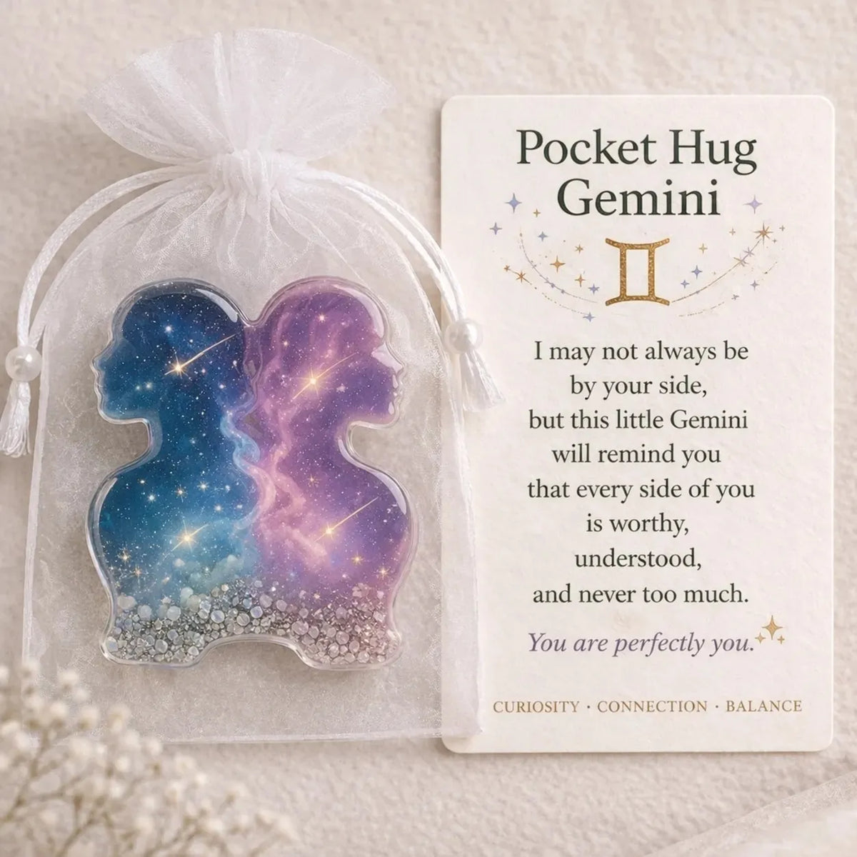 ⚡️🎁🔮Zodiac Glass Pocket Hug