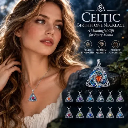 🔥last Day 45% Off - ✝️birthstone Celtic Trinity Knot Necklace ✨