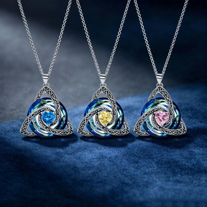 🔥last Day 45% Off - ✝️birthstone Celtic Trinity Knot Necklace ✨