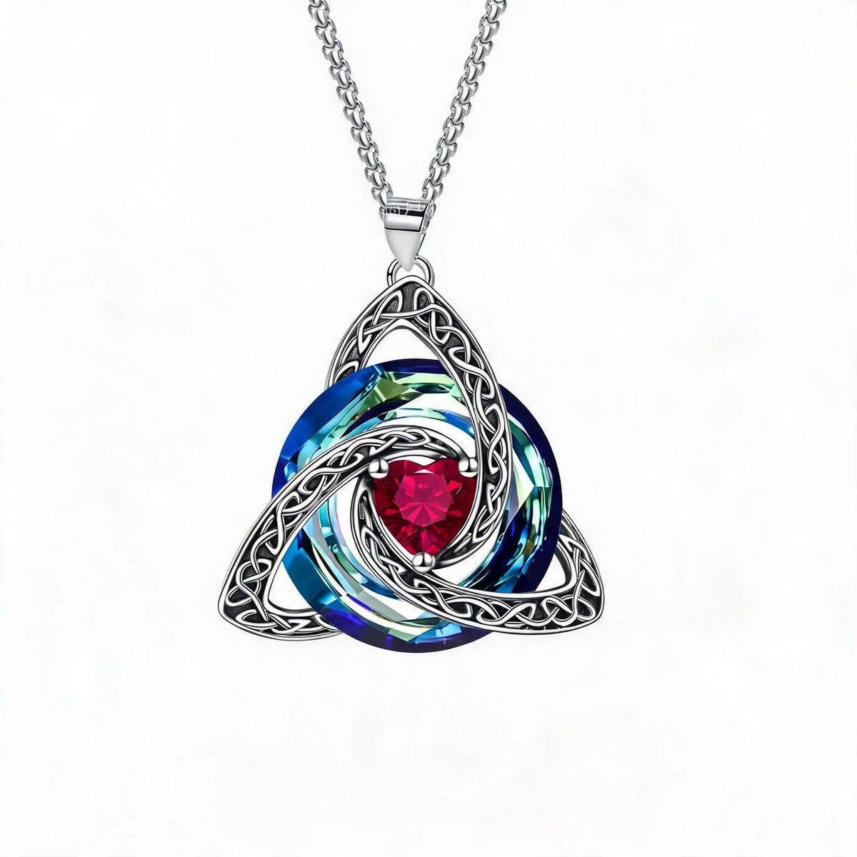 🔥last Day 45% Off - ✝️birthstone Celtic Trinity Knot Necklace ✨
