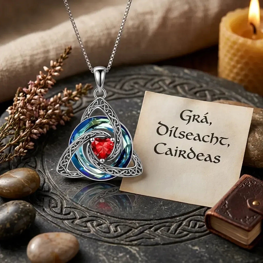 🔥last Day 45% Off - ✝️birthstone Celtic Trinity Knot Necklace ✨