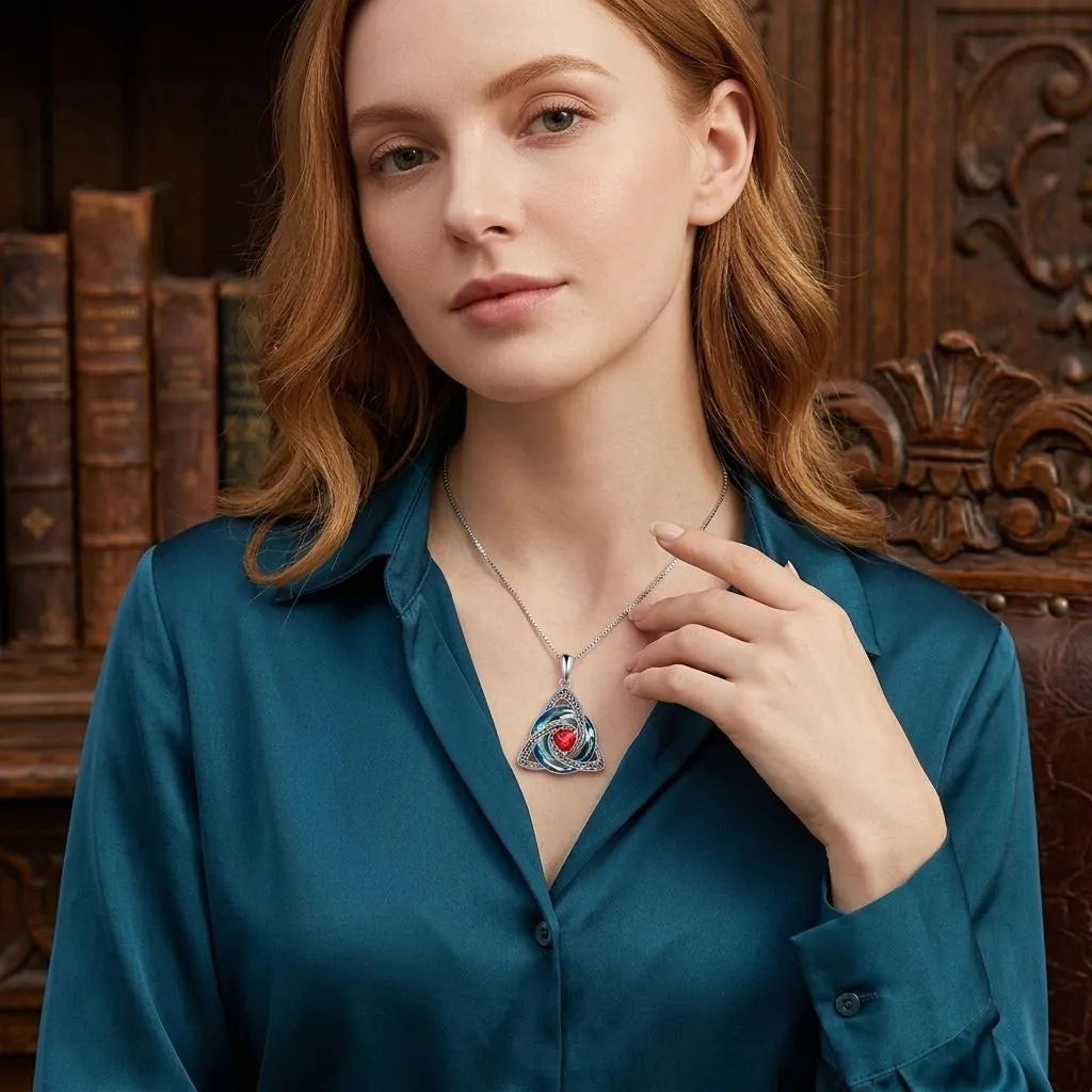🔥last Day 45% Off - ✝️birthstone Celtic Trinity Knot Necklace ✨