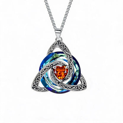 🔥last Day 45% Off - ✝️birthstone Celtic Trinity Knot Necklace ✨