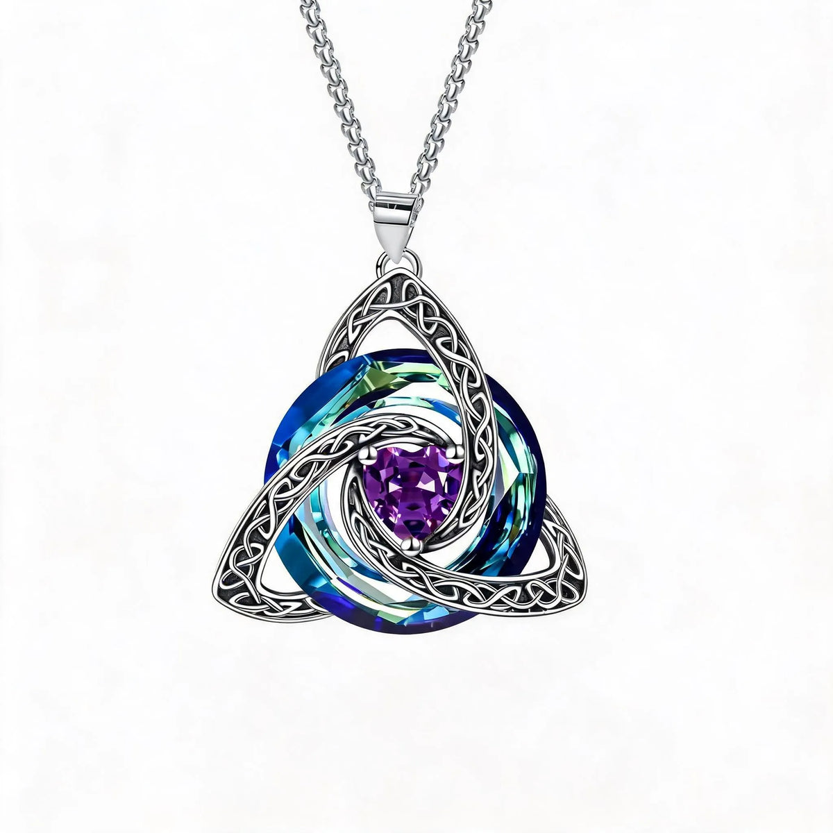 🔥last Day 45% Off - ✝️birthstone Celtic Trinity Knot Necklace ✨