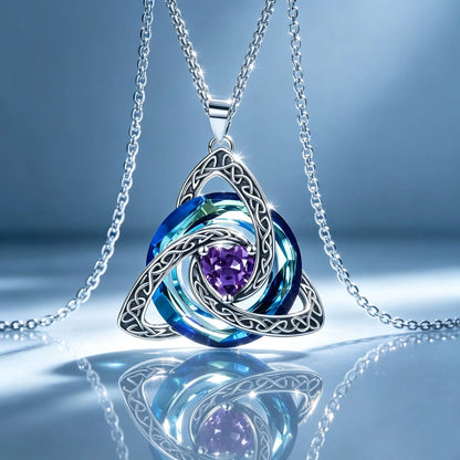 🔥last Day 45% Off - ✝️birthstone Celtic Trinity Knot Necklace ✨