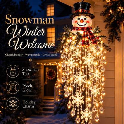 Winter Sparkle – Cascading Snowflake & Crystal-Style LED Hanging Light✨❄️