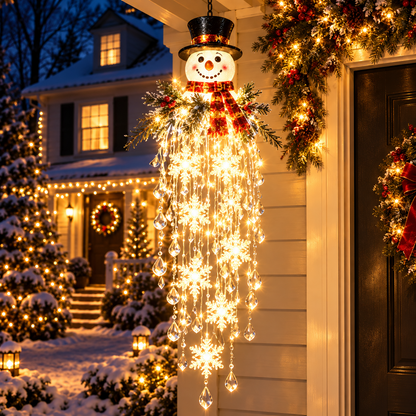 Winter Sparkle – Cascading Snowflake & Crystal-Style LED Hanging Light✨❄️