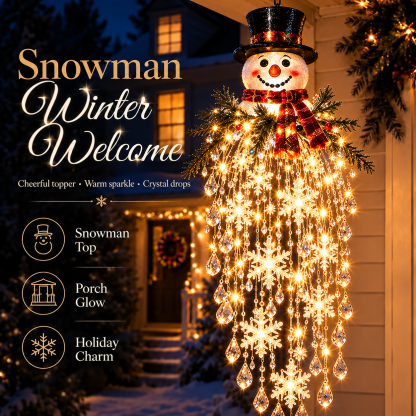 Winter Sparkle – Cascading Snowflake & Crystal-Style LED Hanging Light✨❄️
