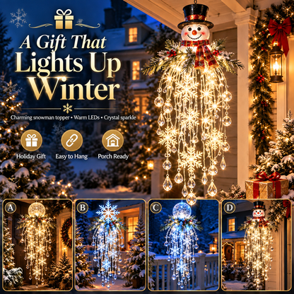 Winter Sparkle – Cascading Snowflake & Crystal-Style LED Hanging Light✨❄️