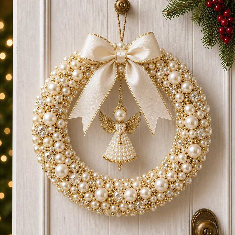 ✨Christmas Pearl Charm – DIY Beaded Wreath Craft Kit