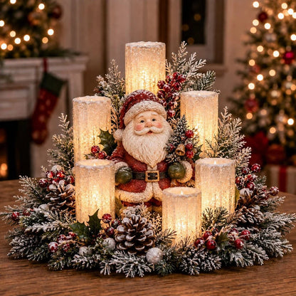 🌲Light-Up Christmas Table Centrepiece with Flameless Candles