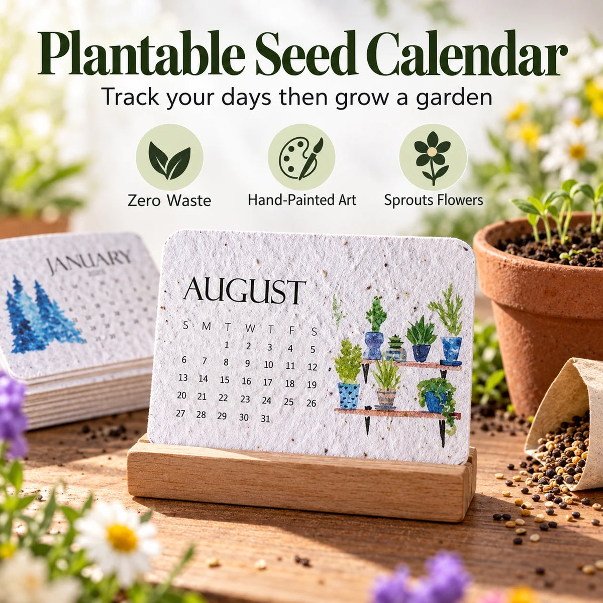 ✨Early Holiday Sale 47% OFF🌱Eco-Friendly Plantable “Timeless” Seed Calendar 2027