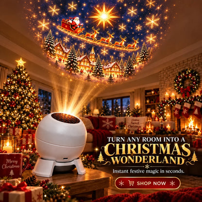 🔥LAST DAY 47% OFF -🎄 Christmas Projection Lamp – Fill Your Room with Festive Magic ✨