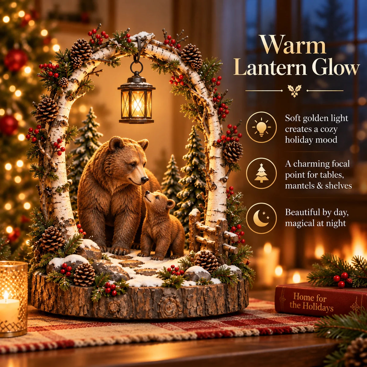 🐻Light-Up Woodland Animal Christmas Decoration 🎄