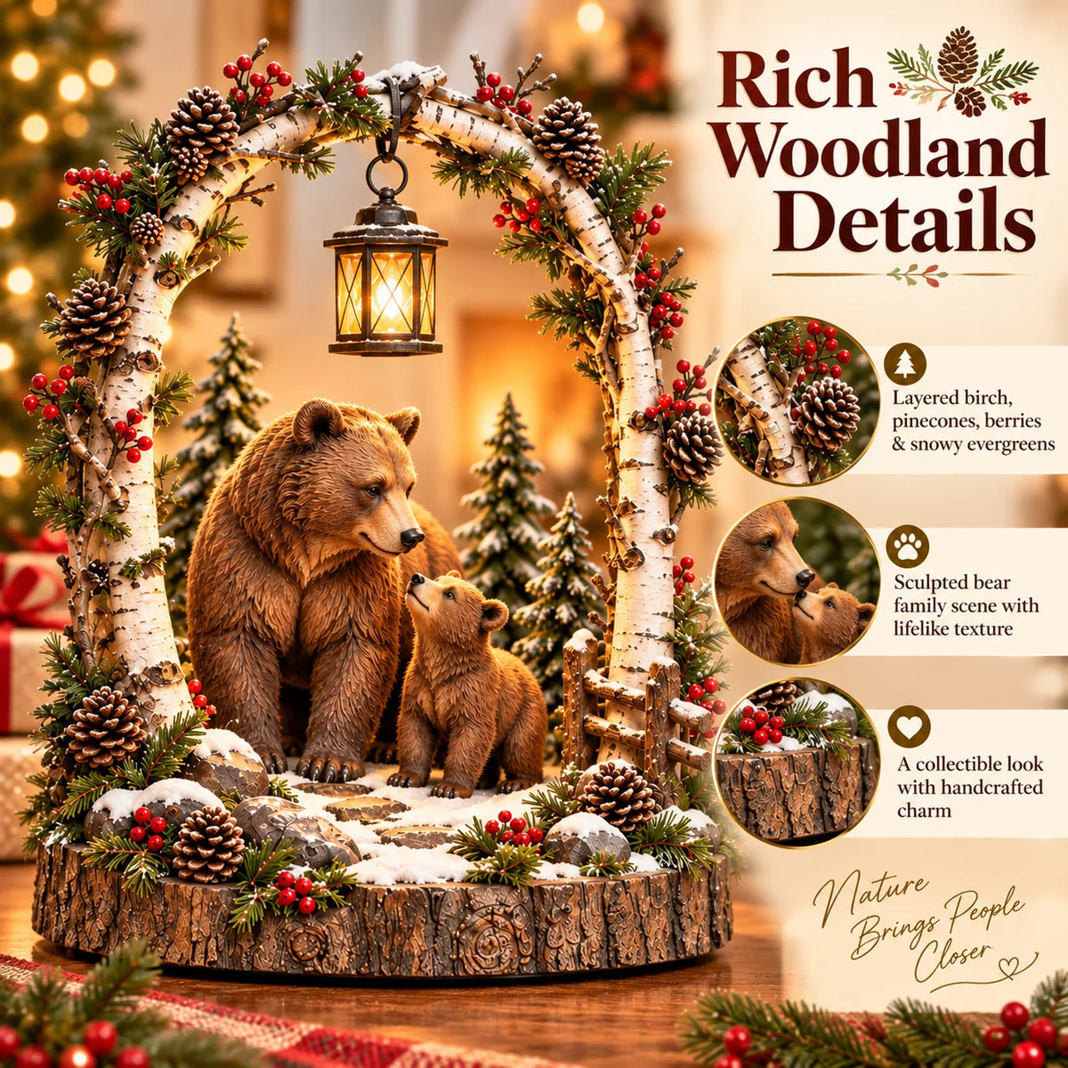 🐻Light-Up Woodland Animal Christmas Decoration 🎄