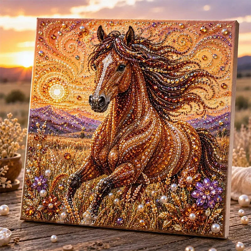 🏆 Last Day Special Price £10.99🦬✨ Highland Cow Pearl Art Diy Kit – Relaxing Diy Craft To Create Stunning Coastal Artwork