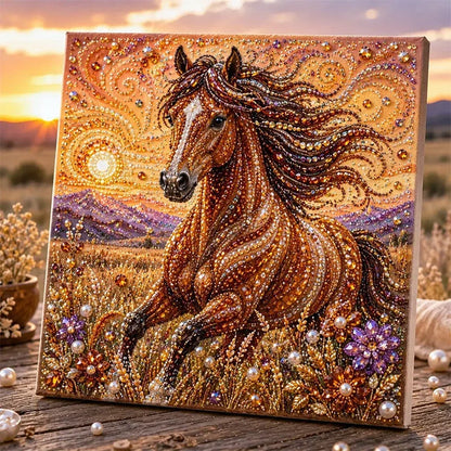 🏆 Last Day Special Price £10.99🦬✨ Highland Cow Pearl Art Diy Kit – Relaxing Diy Craft To Create Stunning Coastal Artwork