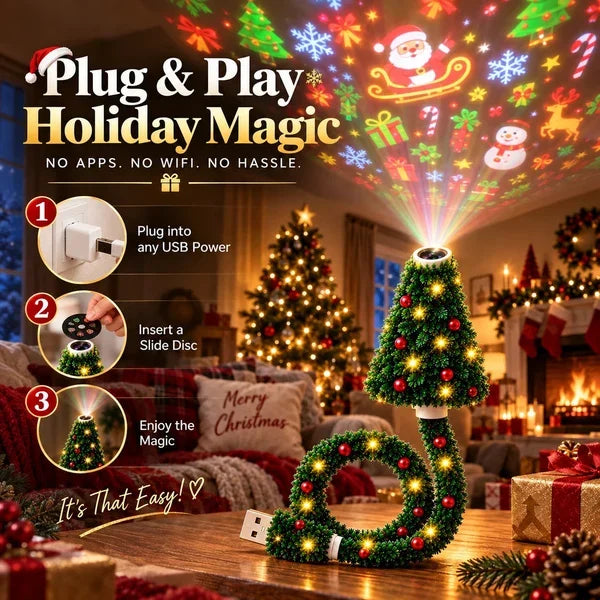 🔥last Day 47% Off 🔥 Magical Christmas Tree Usb Projector Light – Bring Festive Magic to Your Room
