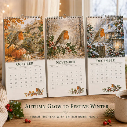 🐦A Robin’s Year – 2027 British Countryside Wall Calendar