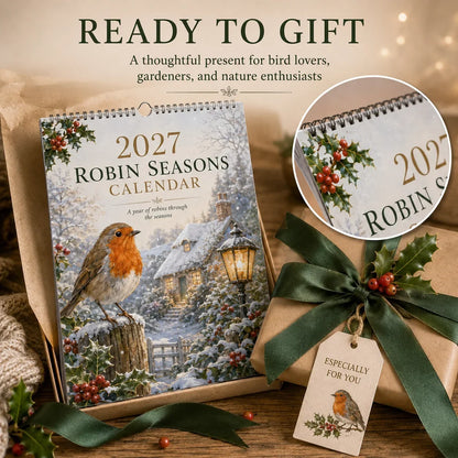 🐦A Robin’s Year – 2027 British Countryside Wall Calendar