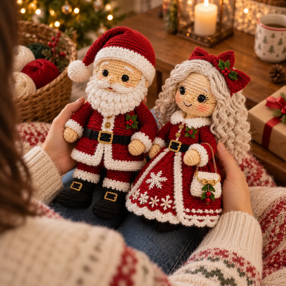 DIY Christmas Snowman Spiral Decoration Crochet Kit