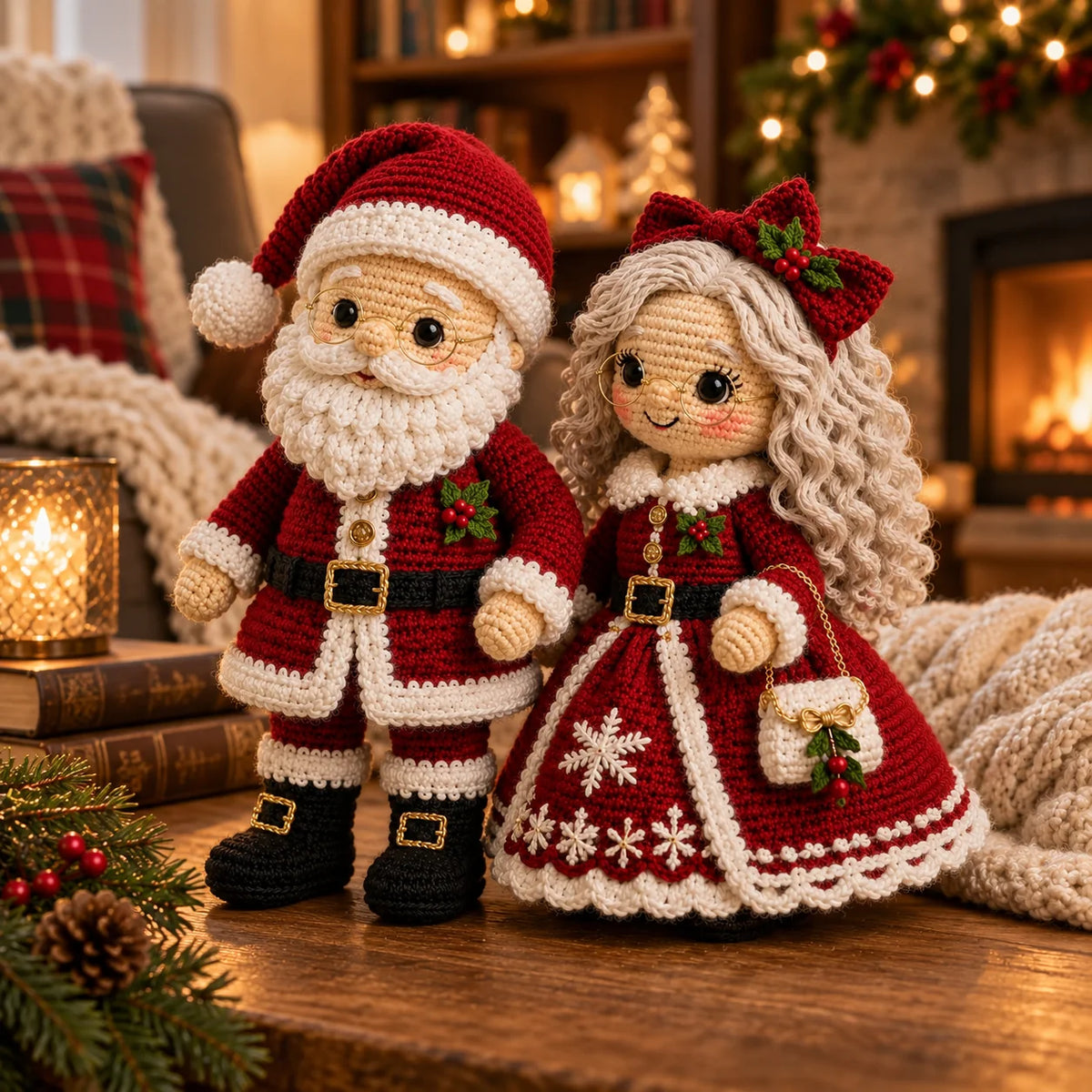 DIY Christmas Snowman Spiral Decoration Crochet Kit