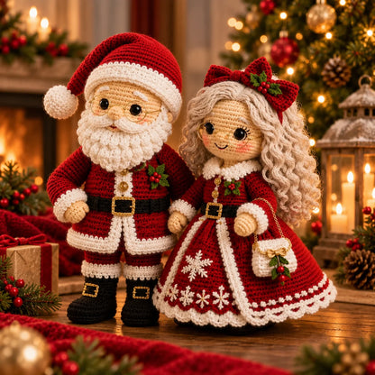 DIY Christmas Snowman Spiral Decoration Crochet Kit