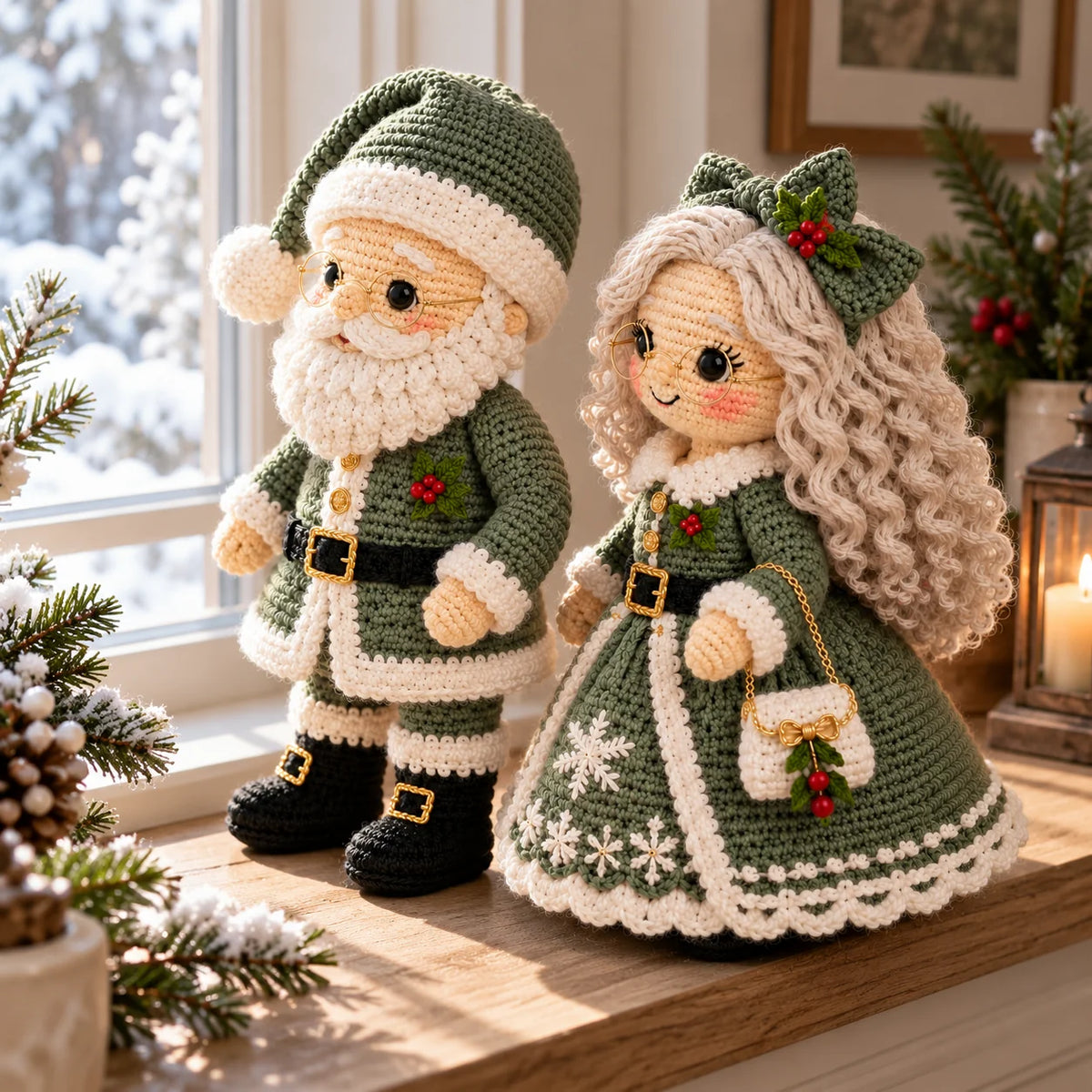 DIY Christmas Snowman Spiral Decoration Crochet Kit