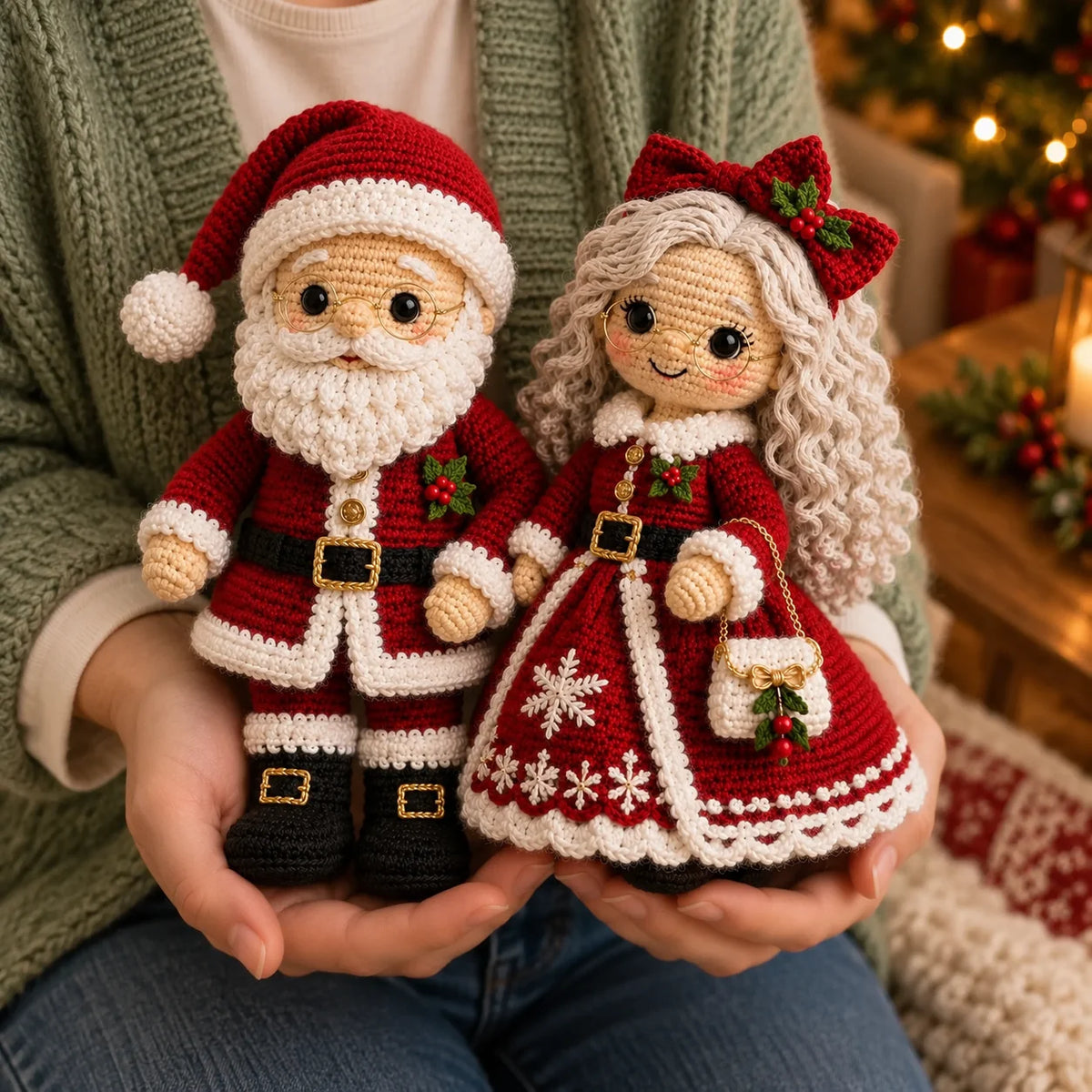 DIY Christmas Snowman Spiral Decoration Crochet Kit