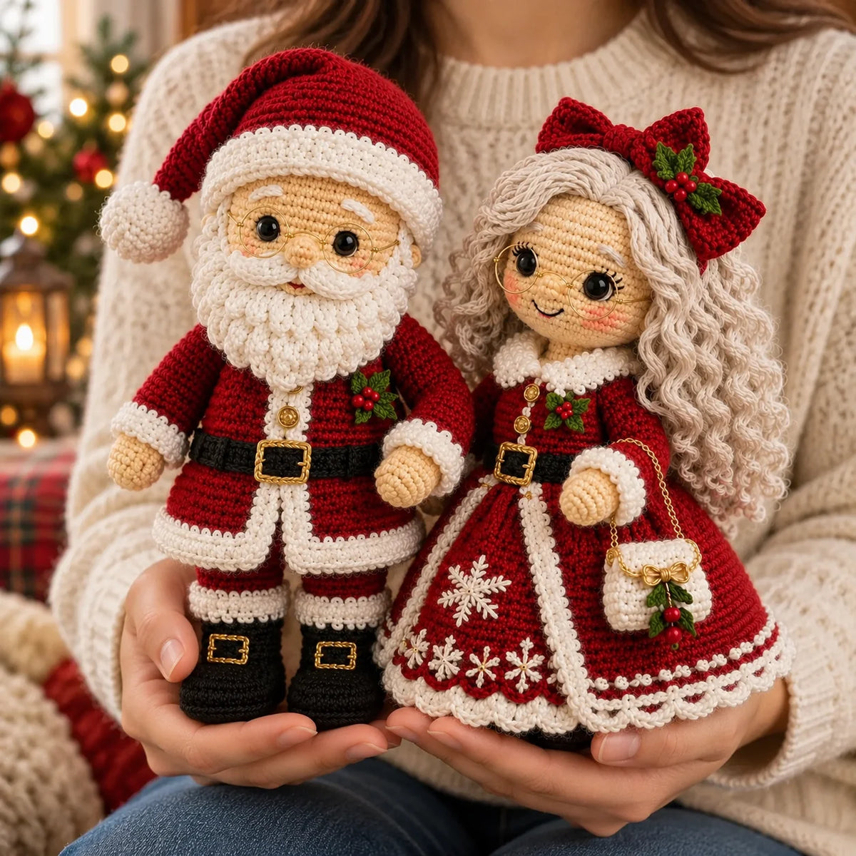DIY Christmas Snowman Spiral Decoration Crochet Kit