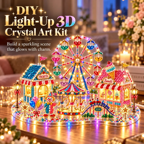 DIY Crystal Art Miniature Scene Kit with LED Lights
