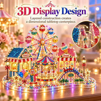 DIY Crystal Art Miniature Scene Kit with LED Lights