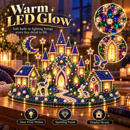DIY Crystal Art Miniature Scene Kit with LED Lights