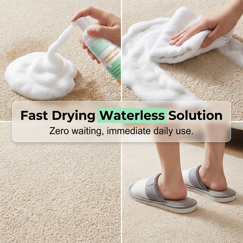 🔥Buy 1 get 1 free🧼Waterless Carpet Foam Stain Remover with Towel